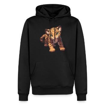 Jaguare Jaguar - Männer Premium Bio Hoodie - Schwarz - Vorne - Nico (187cm)