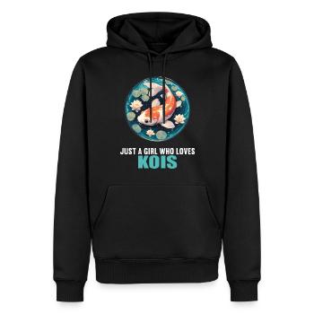 Koi Koi Carpe - Sweat à capuche Premium bio Homme - noir - Devant - Nico (187cm)