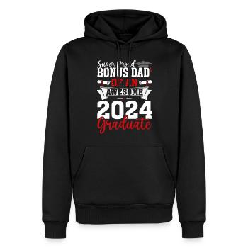 Bonus-Vater eines lustigen Abschlusses 2024 - Männer Premium Bio Hoodie - Schwarz - Vorne - Nico (187cm)