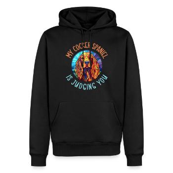 Cocker Spaniel Gifts - Männer Premium Bio Hoodie - Schwarz - Vorne - Nico (187cm)