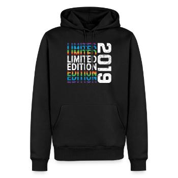 Edition Limitée 2019 - Sweat à capuche Premium bio Homme - noir - Devant - Nico (187cm)
