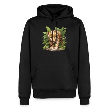 Jaguare Jaguar - Männer Premium Bio Hoodie - Schwarz - Vorne - Nico (187cm)