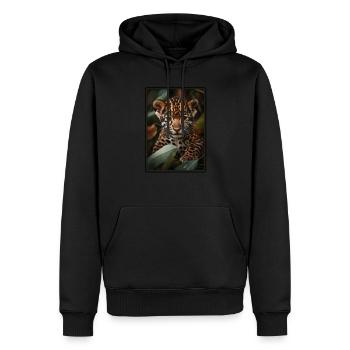 Jaguare Jaguar - Männer Premium Bio Hoodie - Schwarz - Vorne - Nico (187cm)