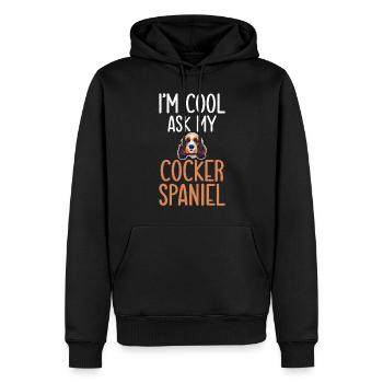 Cadeaux Cocker Spaniel - Sweat à capuche Premium bio Homme - noir - Devant - Nico (187cm)