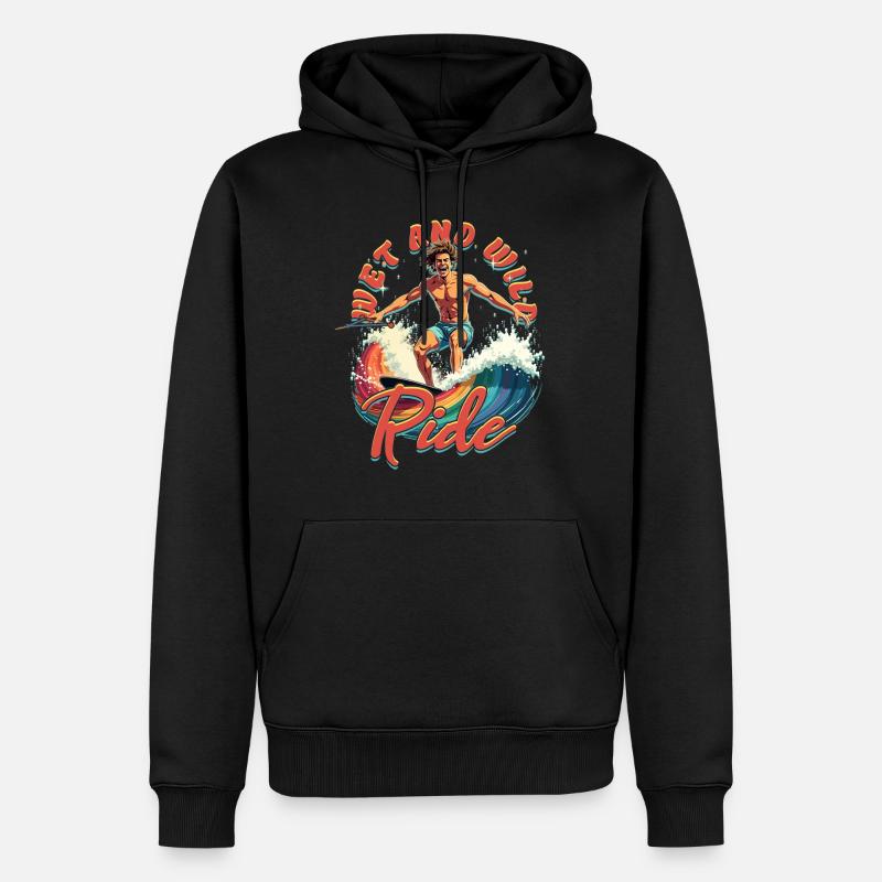 Wakeboarding Wakeboard Wakeboarder - Sweat à capuche Premium bio Homme - noir
