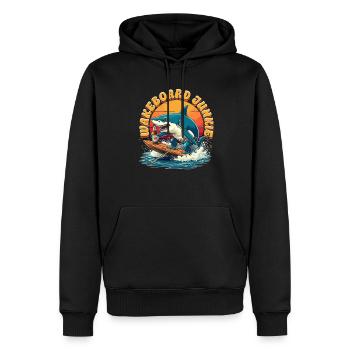Wakeboarding Wakeboard Wakeboarder - Herre Premium økologisk hoodie - sort - Foran - Nico (187cm)