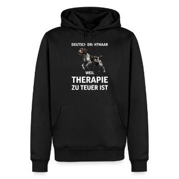 Allemand à poil dur I chien de chasse chien d’arrêt motif pour - Sweat à capuche Premium bio Homme - noir - Devant - Nico (187cm)