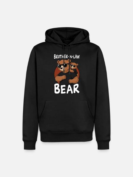 Beau-frère Bear - Sweat à capuche Premium bio Homme - noir