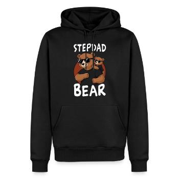 Stepdad Bear - Männer Premium Bio Hoodie - Schwarz - Vorne - Nico (187cm)
