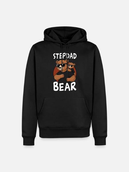 Stepdad Bear - Men’s Premium Organic Hoodie - black