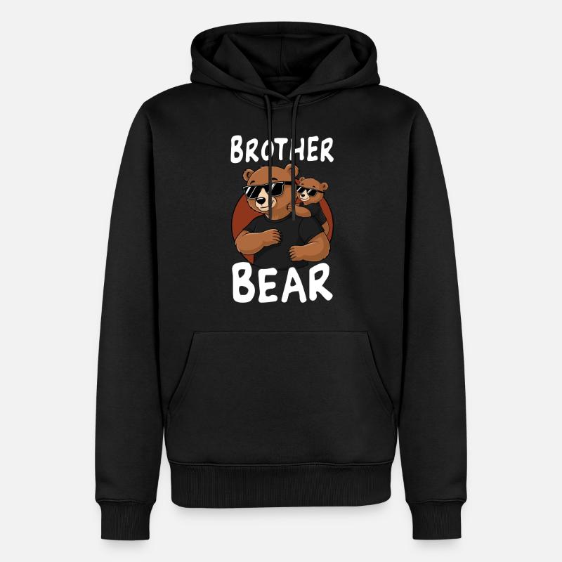Frère Ours - Sweat à capuche Premium bio Homme - noir
