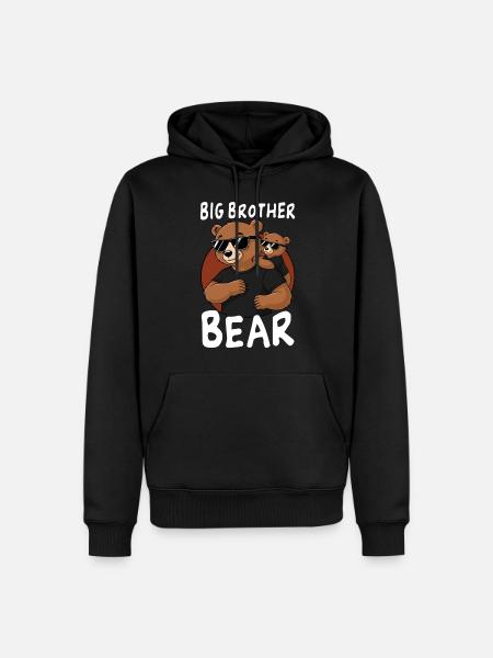 Big Brother Bear - Men’s Premium Organic Hoodie - black