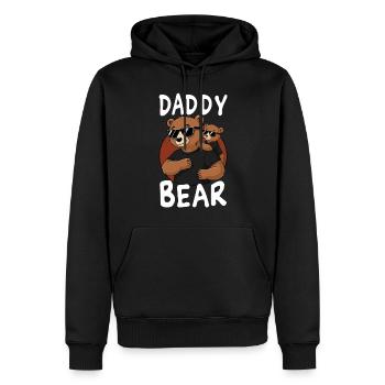 Daddy Bear - Männer Premium Bio Hoodie - Schwarz - Vorne - Nico (187cm)