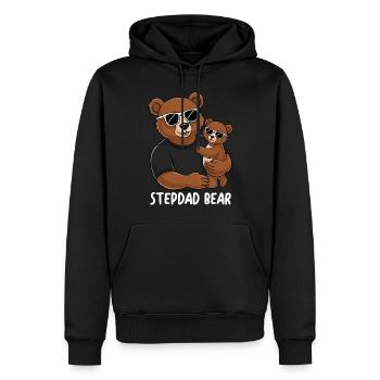 Stepdad Bear - Männer Premium Bio Hoodie - Schwarz - Vorne - Nico (187cm)