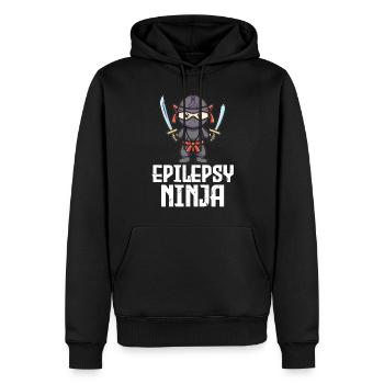 Epilepsie Ninja Störung des Nervensystems Epilepsie - Männer Premium Bio Hoodie - Schwarz - Vorne - Nico (187cm)