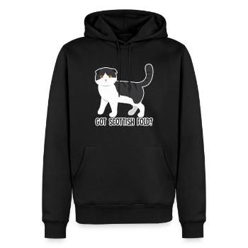 Got Scottish Fold Cat - Men’s Premium Organic Hoodie - black - Front - Nico (187cm)