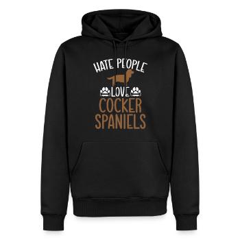 Cocker Spaniel Gifts - Männer Premium Bio Hoodie - Schwarz - Vorne - Nico (187cm)
