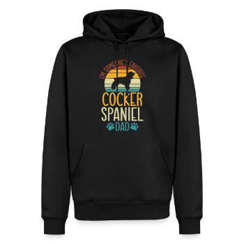 Cadeaux Cocker Spaniel - Sweat à capuche Premium bio Homme - noir - Devant - Nico (187cm)