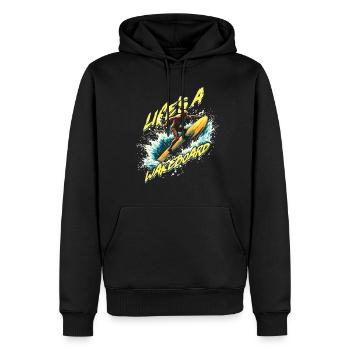 Wakeboarding Wakeboarder Life's A Wakeboard - Herre Premium økologisk hoodie - sort - Foran - Nico (187cm)
