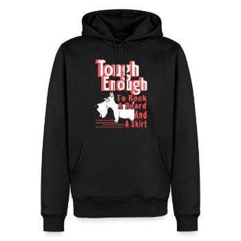Scottish Terrier Tough Enough - Men’s Premium Organic Hoodie - black - Front - Nico (187cm)