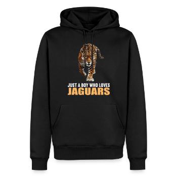 Jaguare Jaguar - Männer Premium Bio Hoodie - Schwarz - Vorne - Nico (187cm)