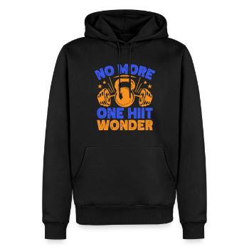 Fitness Fanatics No Hiit Wonder Calisthenics Gym - Männer Premium Bio Hoodie - Schwarz - Vorne - Nico (187cm)