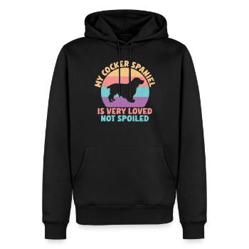 Cadeaux Cocker Spaniel - Sweat à capuche Premium bio Homme - noir - Devant - Nico (187cm)