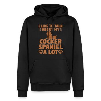 Cadeaux Cocker Spaniel - Sweat à capuche Premium bio Homme - noir - Devant - Nico (187cm)