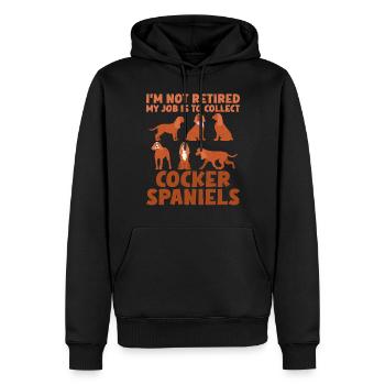 Cadeaux Cocker Spaniel - Sweat à capuche Premium bio Homme - noir - Devant - Nico (187cm)
