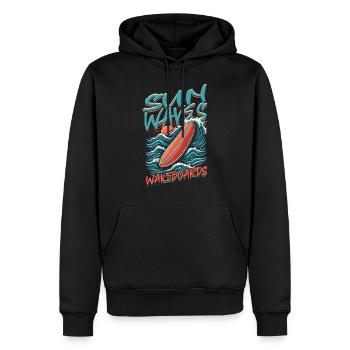 Wakeboarding Wakeboard Wakeboarder - Men’s Premium Organic Hoodie - black - Front - Nico (187cm)