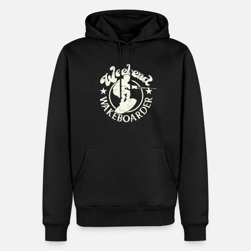 Wakeboard Wakeboard Week-end Wakeboarder - Sweat à capuche Premium bio Homme - noir