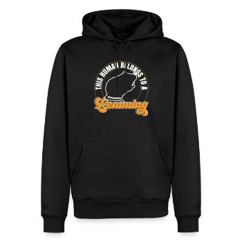 Lemming Vole Belong to a Lemming - Men’s Premium Organic Hoodie - black - Front - Nico (187cm)