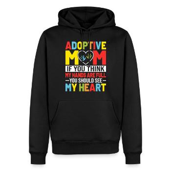 Si vous pensez que mes mains sont une mère adoptive complète - Sweat à capuche Premium bio Homme - noir - Devant - Nico (187cm)