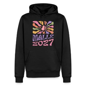 Malle 2027 - Männer Premium Bio Hoodie - Schwarz - Vorne - Nico (187cm)