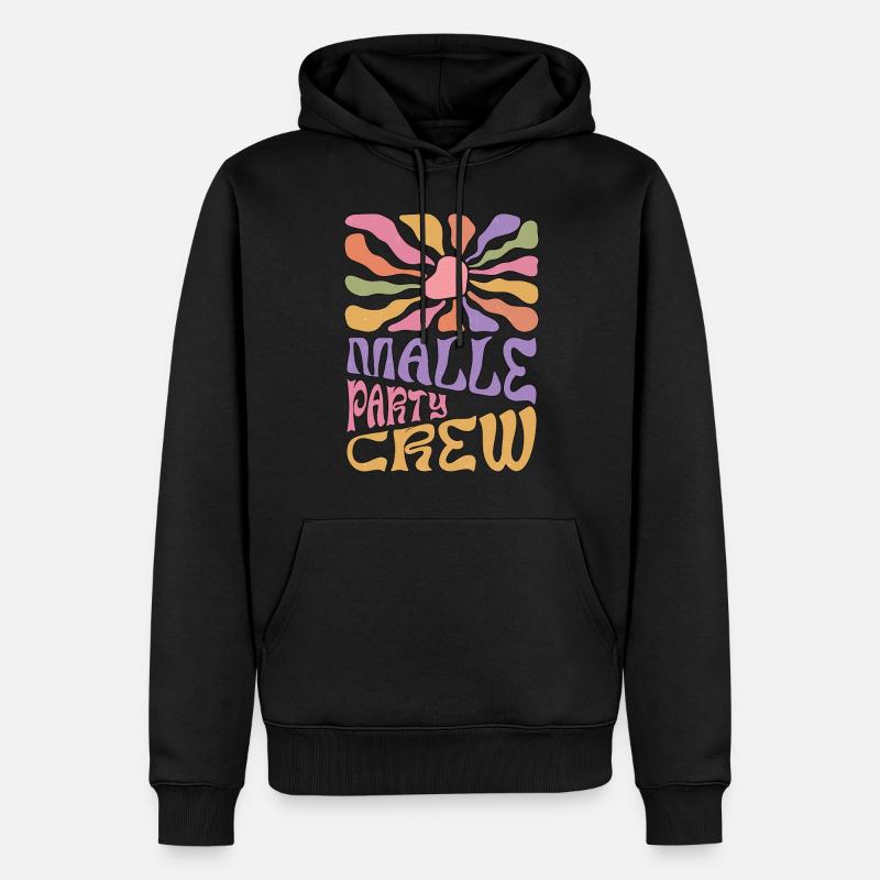 Malle Party Crew - Sweat à capuche Premium bio Homme - noir