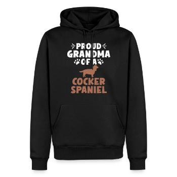Cadeaux Cocker Spaniel - Sweat à capuche Premium bio Homme - noir - Devant - Nico (187cm)