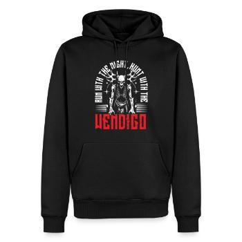 Wendigo Kryptide Cryptid - Männer Premium Bio Hoodie - Schwarz - Vorne - Nico (187cm)