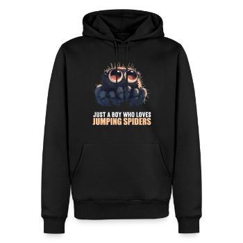 Jumping Spider Springspinnen Springspinne - Männer Premium Bio Hoodie - Schwarz - Vorne - Nico (187cm)