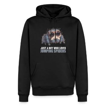 Jumping Spider Springspinnen Springspinne - Männer Premium Bio Hoodie - Schwarz - Vorne - Nico (187cm)