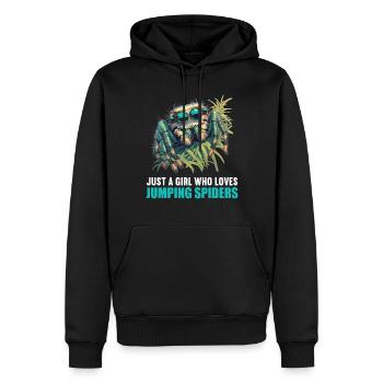 Jumping Spider Springspinnen Springspinne - Männer Premium Bio Hoodie - Schwarz - Vorne - Nico (187cm)