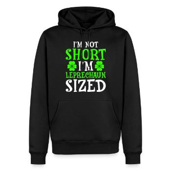 I'm Not Short I'm Leprechaun Sized - Männer Premium Bio Hoodie - Schwarz - Vorne - Nico (187cm)