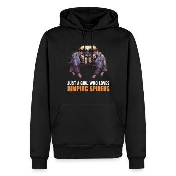 Jumping Spider Springspinnen Springspinne - Männer Premium Bio Hoodie - Schwarz - Vorne - Nico (187cm)