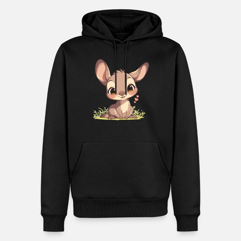 Kangourous Kangourou - Sweat à capuche Premium bio Homme - noir