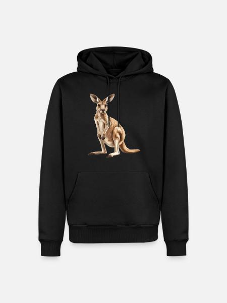 Kangaroos Kangaroo - Men’s Premium Organic Hoodie - black