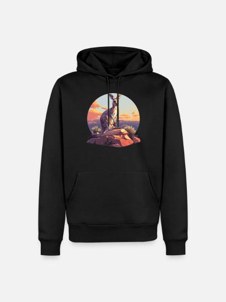 Kängurus Känguru - Männer Premium Bio Hoodie - Schwarz