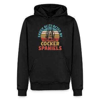 Cocker Spaniel Gifts - Männer Premium Bio Hoodie - Schwarz - Vorne - Nico (187cm)