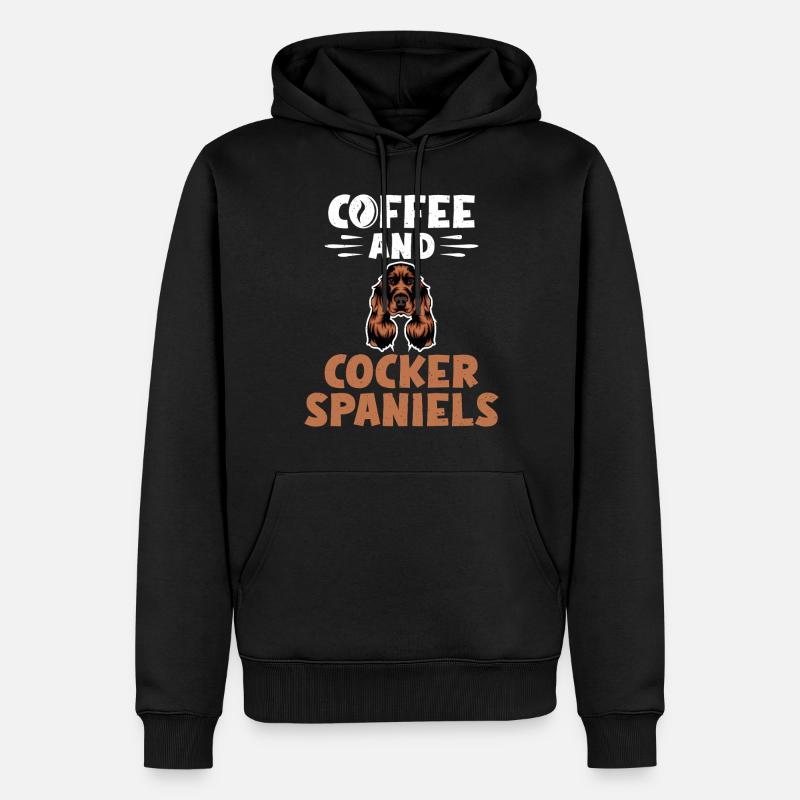Cadeaux Cocker Spaniel - Sweat à capuche Premium bio Homme - noir