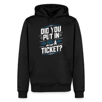 Avez-vous mis un billet ? Soutien informatique - Sweat à capuche Premium bio Homme - noir - Devant - Nico (187cm)