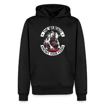 Wendigo Kryptide Cryptid - Männer Premium Bio Hoodie - Schwarz - Vorne - Nico (187cm)