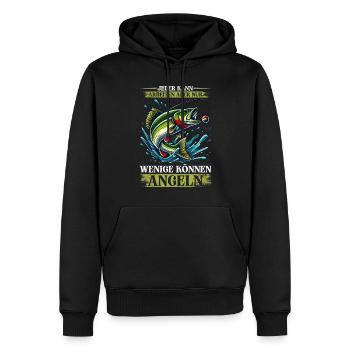 Pêcheur Canne à pêche Drôle Pêcheur Hobby Pêcheur - Sweat à capuche Premium bio Homme - noir - Devant - Nico (187cm)